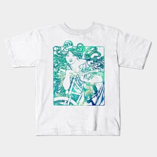 Big Hair And Bike in Water Kids T-Shirt